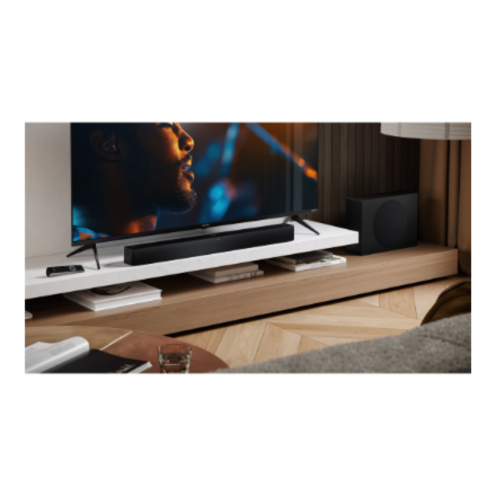 Sharp 2.1 Dolby Atmos/DTS Virtual:X Soundbar with Slim Wireless Subwoofer , HT-SBW310 , 330 W , Bluetooth , Black , Wireless connection