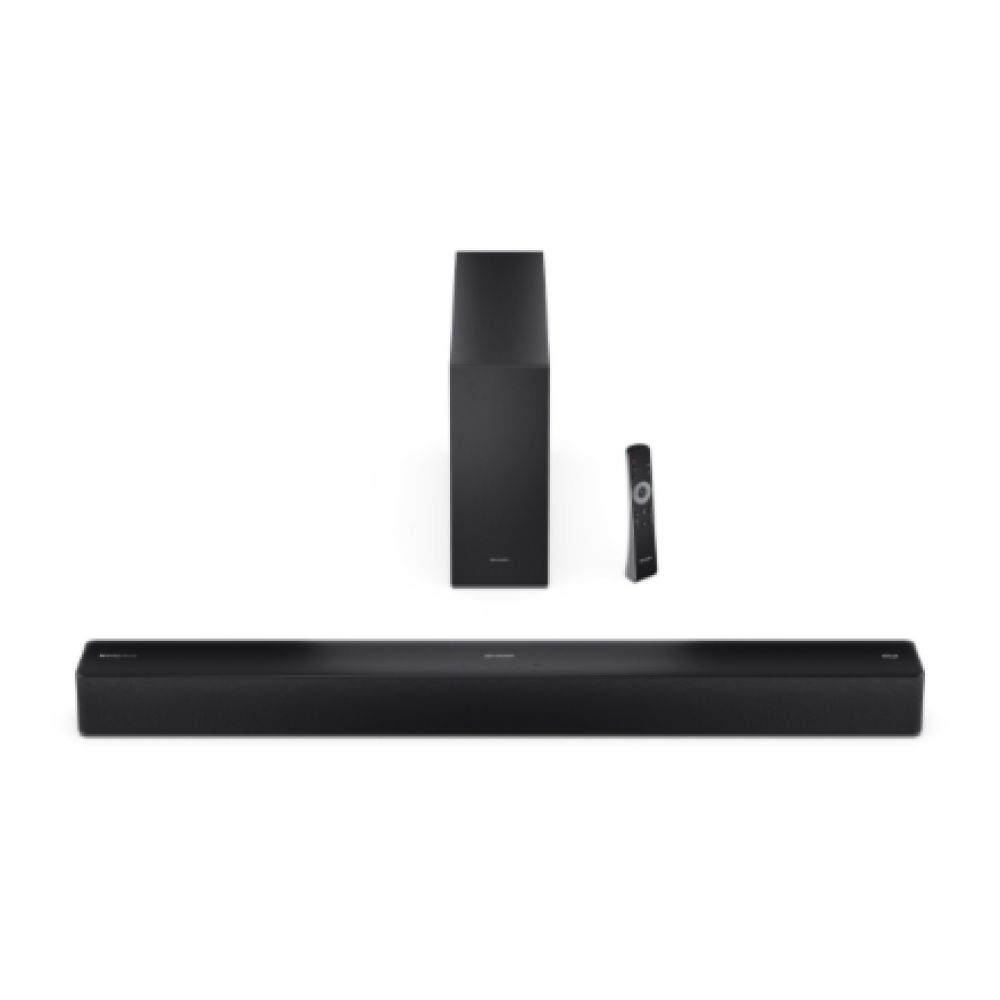 Sharp 2.1 Dolby Atmos/DTS Virtual:X Soundbar with Slim Wireless Subwoofer , HT-SBW310 , 330 W , Bluetooth , Black , Wireless connection