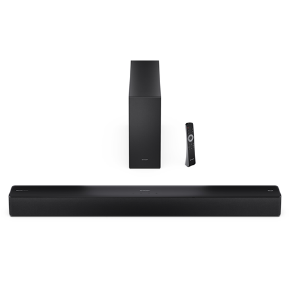 Sharp 2.1 Dolby Atmos/DTS Virtual:X Soundbar with Slim Wireless Subwoofer , HT-SBW310 , 330 W , Bluetooth , Black , Wireless connection