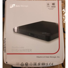 SALE OUT. H.L Data Storage Ultra Slim Portable DVD-Writer , GP57EB40 , Interface USB 2.0 , DVD±R/RW , CD read speed 24 x , CD write speed 24 x , Black , DAMAGED PACKAGING , Desktop/Notebook