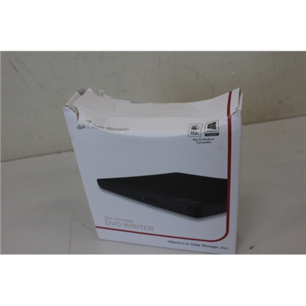 H.L Data Storage Ultra Slim Portable DVD-Writer , GP57EB40 , Interface USB 2.0 , DVD±R/RW , CD read speed 24 x , CD write speed 24 x , Black , DAMAGED PACKAGING , Desktop/Notebook