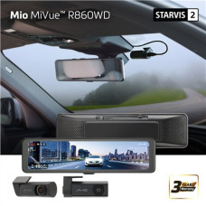 Mio MiVue R860WD, Dash Cam , GPS , Wi-Fi , Front and rear cams synchronized for recording with an unobstructed view; 11.26 IPS anti-glare touchscreen; Upgrade to the STARVIS 2 technology for clear details; Integrated high speed Wi-Fi – Quick pairing using