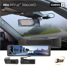 Mio MiVue R860WD, Dash Cam , GPS , Wi-Fi , Front and rear cams synchronized for recording with an unobstructed view; 11.26 IPS anti-glare touchscreen; Upgrade to the STARVIS 2 technology for clear details; Integrated high speed Wi-Fi – Quick pairing using