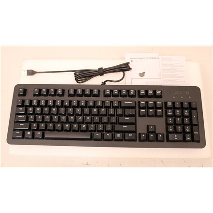SALE OUT. Lenovo Accessories Legion K310 RGB Gaming Keyboard (US English) , Lenovo Gaming Keyboard , Legion K310 RGB , Keyboard , Wired , US English , DEMO , Black , USB 2.0 , Membrane