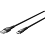 Goobay USB-C to USB-A Supersoft Textile Cable with Metal Plugs , 74527