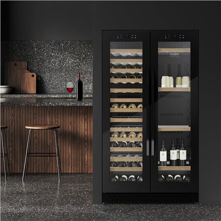 Caso , Wine Cooler , WineChef Duo 122 , Energy efficiency class G , Free standing , Bottles capacity 122 , Black