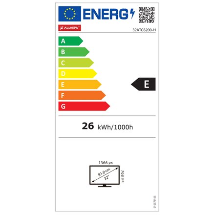 Allview 32iPlay6200-H , LED TV , 32 , Smart TV , VIDAA , HD , Black