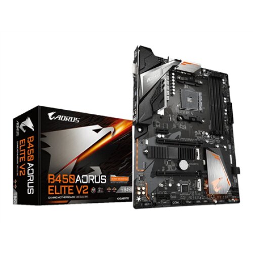 Gigabyte , B450 AORUS ELITE V2 1.0 , Processor family AMD , Processor socket AM4 , DDR4 DIMM , Memory slots 4 , Number of SATA connectors 6 x SATA 6Gb/s connectors , Chipset AMD B , ATX