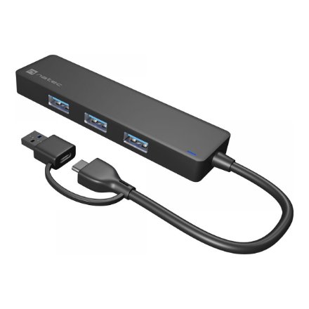 Natec USB 3.0 HUB, Mayfly, 4-Port, Black , Natec , USB 3.0 HUB, Mayfly, 4-Port , Moth NHU-1342 , Black , 0.15 m