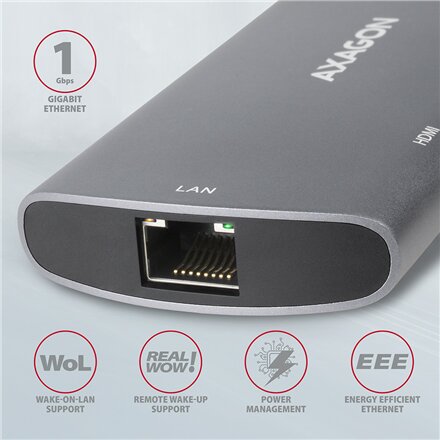 AXAGON SuperSpeed USB-C Combo 6in1 Hub , HMC-6M2
