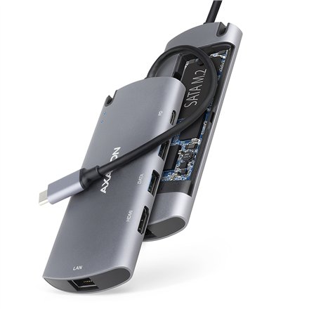 AXAGON SuperSpeed USB-C Combo 6in1 Hub , HMC-6M2