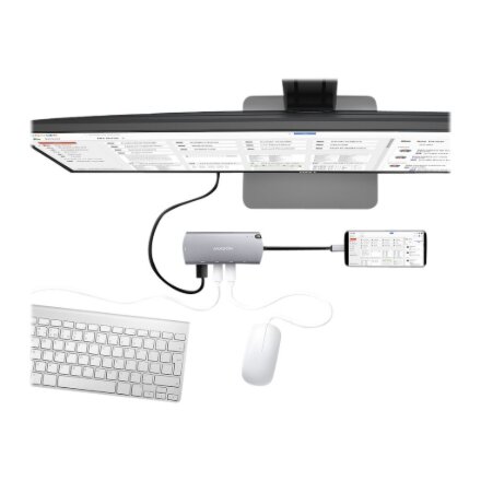 AXAGON SuperSpeed USB-C Combo 6in1 Hub , HMC-6M2
