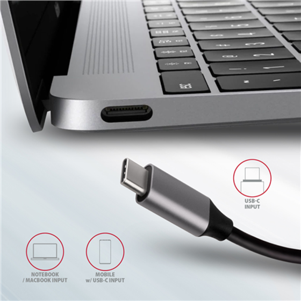 AXAGON SuperSpeed USB-C Combo 6in1 Hub , HMC-6M2