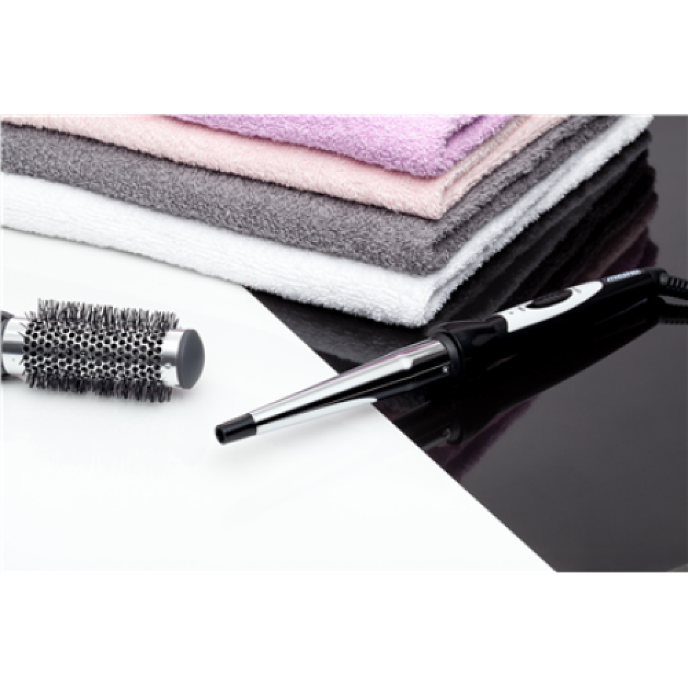 Mesko , Conical Hair Curling Iron , MS 2109 , Warranty 24 month(s) , Ceramic heating system , Barrel diameter 13-25 mm , 40 W , Stainless steel/Black