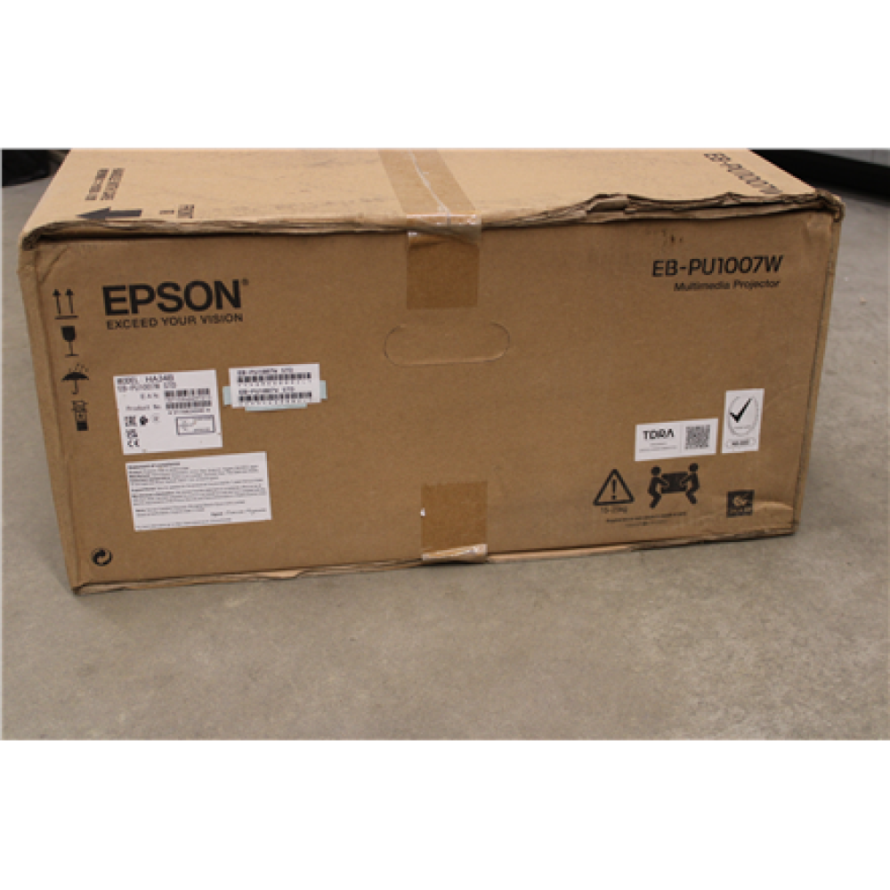 V11HA34940SO SALE OUT. Epson EB-PU1007W WUXGA 3LCD Projector 1920x1200/7000Lm/16:10, White , Epson EB-PU1007W , WUXGA (1920x1200) , 7000 ANSI lumens , 2500000:1 , White , DAMAGED PACKAGING , Lamp warranty 12 month(s)