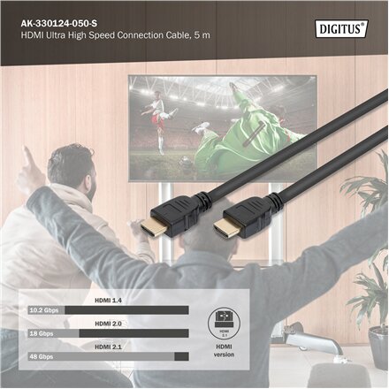 Digitus Ultra High Speed connection cable, type A , HDMI to HDMI , 5 m