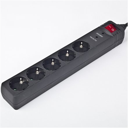 EnerGenie , Surge Protector SPG5-C-15/ 4.5 m/ 5 Sockets/ Black