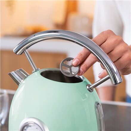 Cecotec Kettle , ThermoSense 420 Vintage , 2200 W , Electric , 1.8 L , Stainless steel , 360° rotational base , Light Green