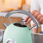 Cecotec Kettle , ThermoSense 420 Vintage , 2200 W , Electric , 1.8 L , Stainless steel , 360° rotational base , Light Green