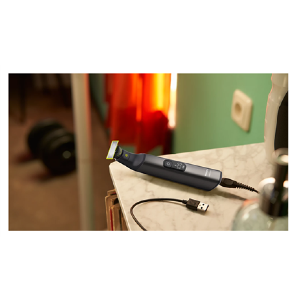 Philips , Hair trimmer, Face and Body , QP6652/61 OneBlade Pro 360 , Cordless , Wet & Dry , Number of length steps 20 , Grey/Black