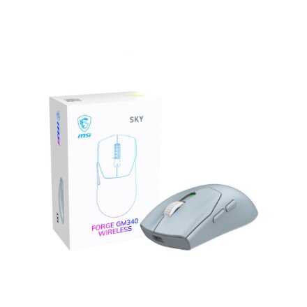 MSI Gaming Mouse , FORGE GM340 WIRELESS , Wireless , 2.4 GHz, Bluetooth , USB , Sky