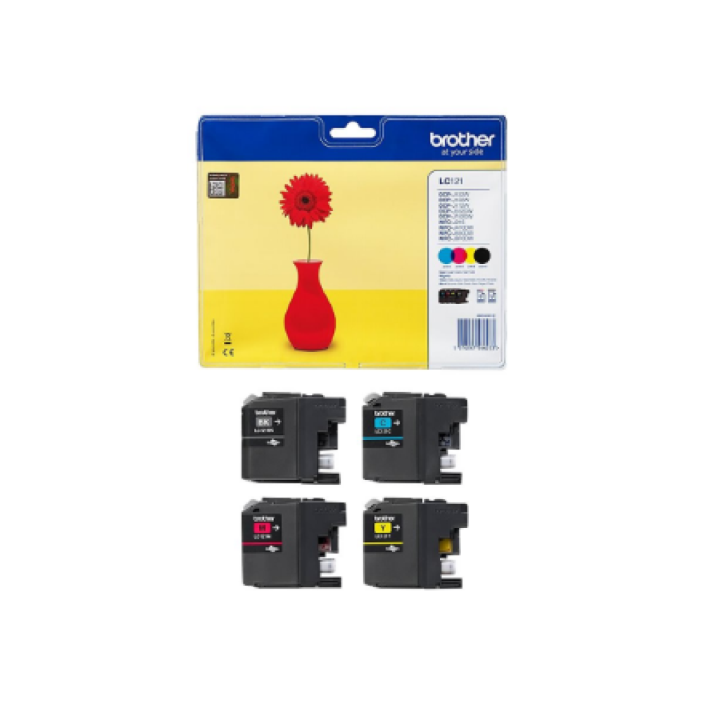 Brother Ink Cartridge , LC121VALBP , Multipack , Black, Cyan, Magenta, Yellow