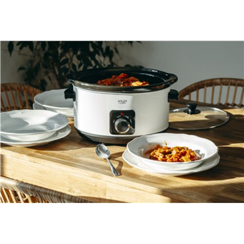 Adler , Slow Cooker , AD 6413w , 290 W , 5.8 L , Number of programs 3 , White