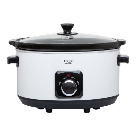 Adler , Slow Cooker , AD 6413w , 290 W , 5.8 L , Number of programs 3 , White