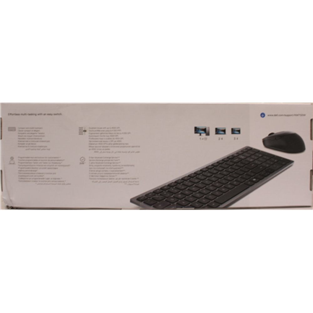 SALE OUT. Dell , Keyboard and Mouse , KM7120W , Keyboard and Mouse Set , Wireless , Mouse included , Batteries included , Bluetooth , Wireless connection , EN/LT , Titan Gray , DAMAGED PACKAGING