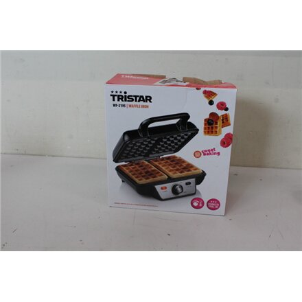 SALE OUT. , Tristar , Waffle maker , WF-2195 , 1000 W , Number of pastry 2 , Belgium , Black , DAMAGED PACKAGING