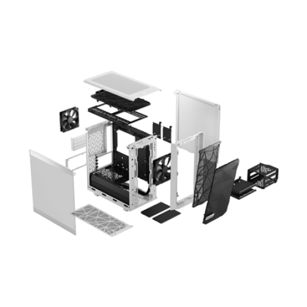 Fractal Design , Meshify 2 Mini , Side window , White TG clear tint , mATX , Power supply included No , ATX