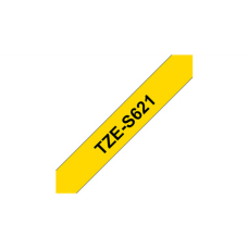 Brother , TZe-S621 Strong Adhesive Laminated Tape , Black on Yellow , TZe , 8 m , 9 cm