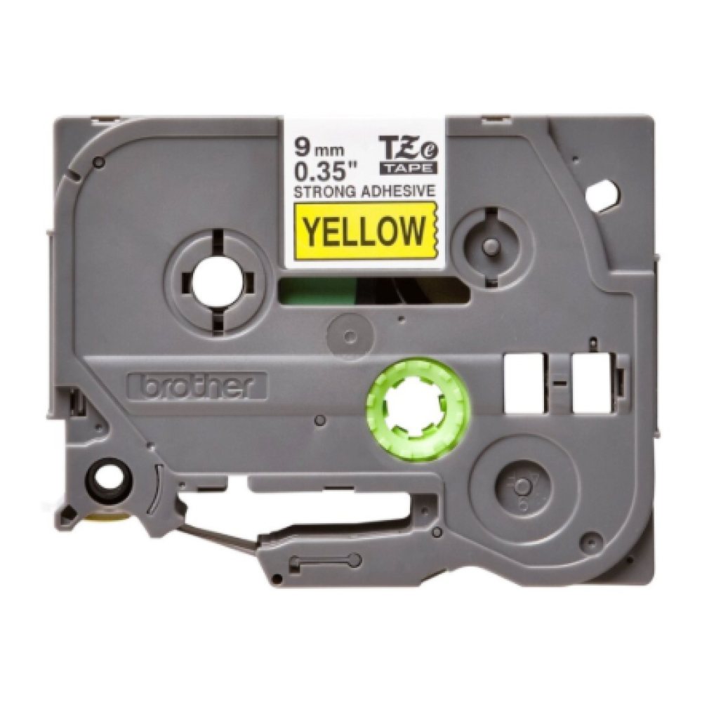 Brother , TZe-S621 Strong Adhesive Laminated Tape , Black on Yellow , TZe , 8 m , 9 cm