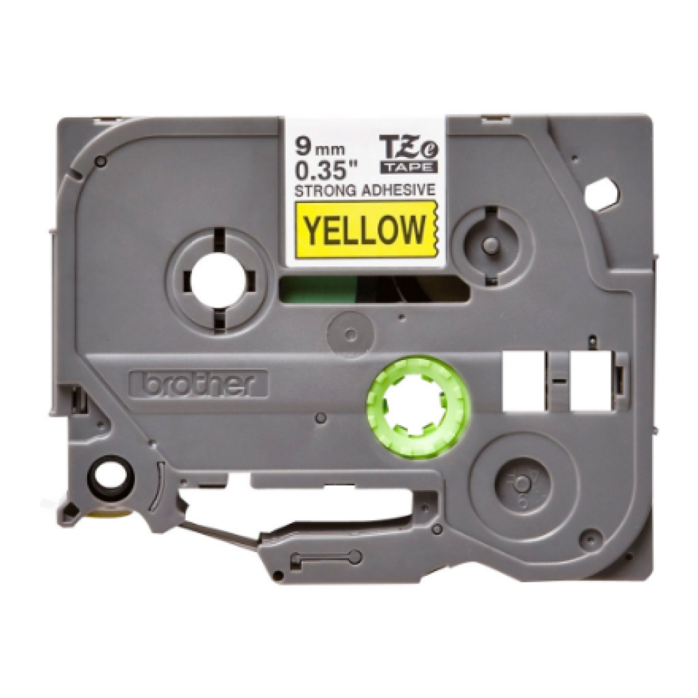 Brother , TZe-S621 Strong Adhesive Laminated Tape , Black on Yellow , TZe , 8 m , 9 cm