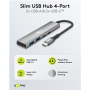Goobay Slim 4-Port USB Hub, USB-C to USB-C/USB-A, 5 Gbit/s , 76563