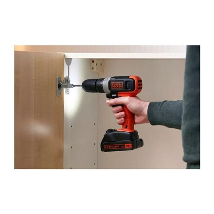 BLACK & DECKER , Cordless Drill Driver , BCD001C2-QW , 18 V , 2x1.5 Ah , Lithium