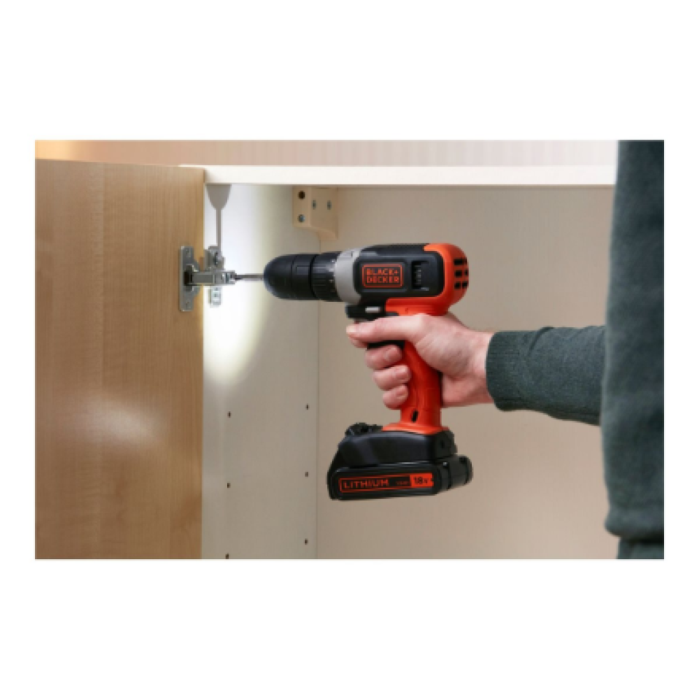 BLACK & DECKER , Cordless Drill Driver , BCD001C2-QW , 18 V , 2x1.5 Ah , Lithium