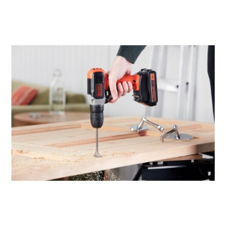BLACK & DECKER , Cordless Drill Driver , BCD001C2-QW , 18 V , 2x1.5 Ah , Lithium