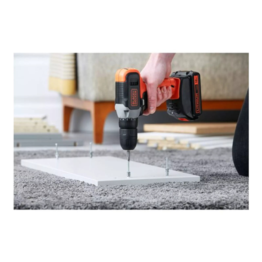 BLACK & DECKER , Cordless Drill Driver , BCD001C2-QW , 18 V , 2x1.5 Ah , Lithium