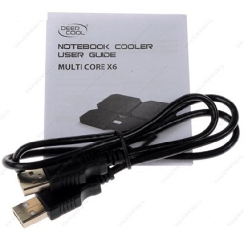 Deepcool , Multicore x6 , Notebook cooler up to 15.6 , 380X295X24mm mm , 900g g , Black