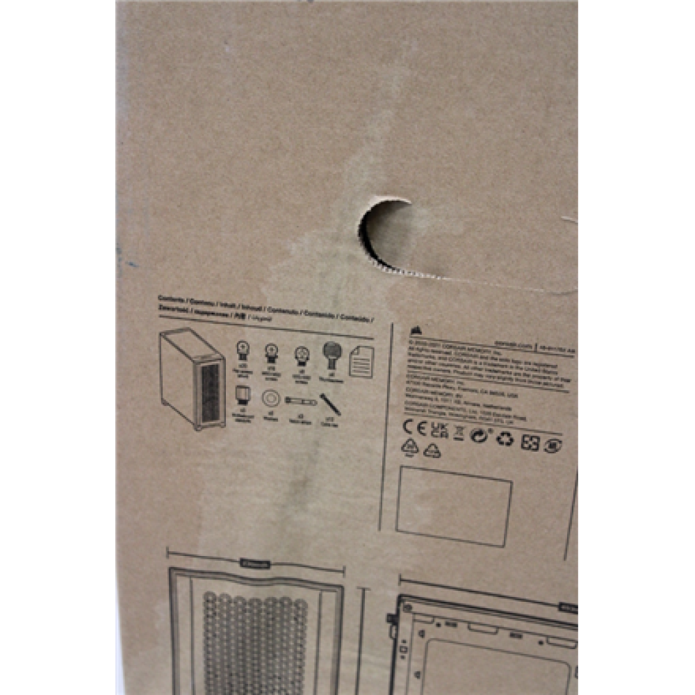 SALE OUT. Corsair 4000D Airflow Tempered Glass Mid-Tower, Black , Corsair , Computer Case , 4000D , Side window , Black , ATX , DAMAGED PACKAGING , Power supply included No , ATX