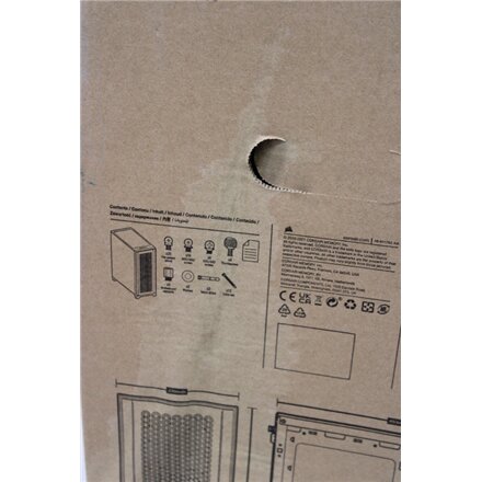 SALE OUT. Corsair 4000D Airflow Tempered Glass Mid-Tower, Black , Corsair , Computer Case , 4000D , Side window , Black , ATX , DAMAGED PACKAGING , Power supply included No , ATX