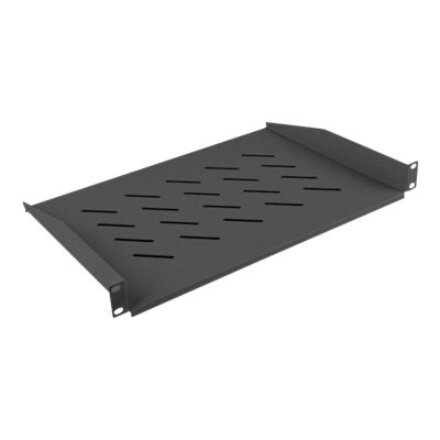 Lanberg 19 fixed shelf 1U/483x315mm, max load capacity up to 25kg , AK-1008-B , Black