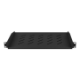 Lanberg 19 fixed shelf 1U/483x315mm, max load capacity up to 25kg , AK-1008-B , Black