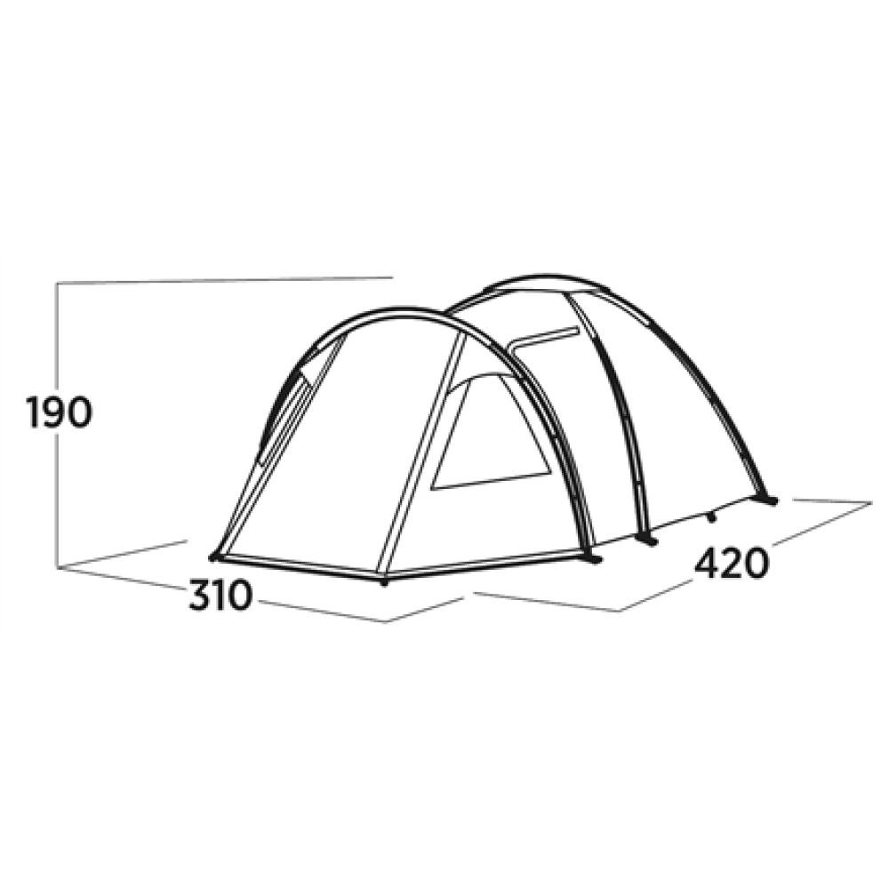 Easy Camp Family tent , Kinn 5 , 5 person(s) , Green