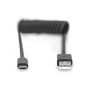 Digitus , USB 2.0 Type A to USB C Spiral Cable , AK-300430-006-S , USB-A to USB-C USB 2.0 Type A, plug , USB C, plug
