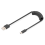 Digitus , USB 2.0 Type A to USB C Spiral Cable , AK-300430-006-S , USB-A to USB-C USB 2.0 Type A, plug , USB C, plug