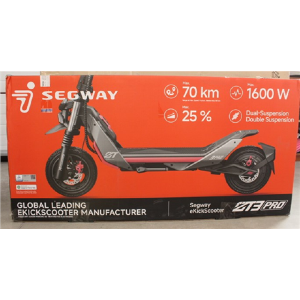 SALE OUT. Ninebot by Segway Kickscooter ZT3 Pro E, Black , Segway Ninebot Kickscooter ZT3 Pro E , 1600 W , 25 km/h , 11 , 24 month(s) , Black , UNPACKED, SCRATCHED ON LEG, WING, NO MANUAL