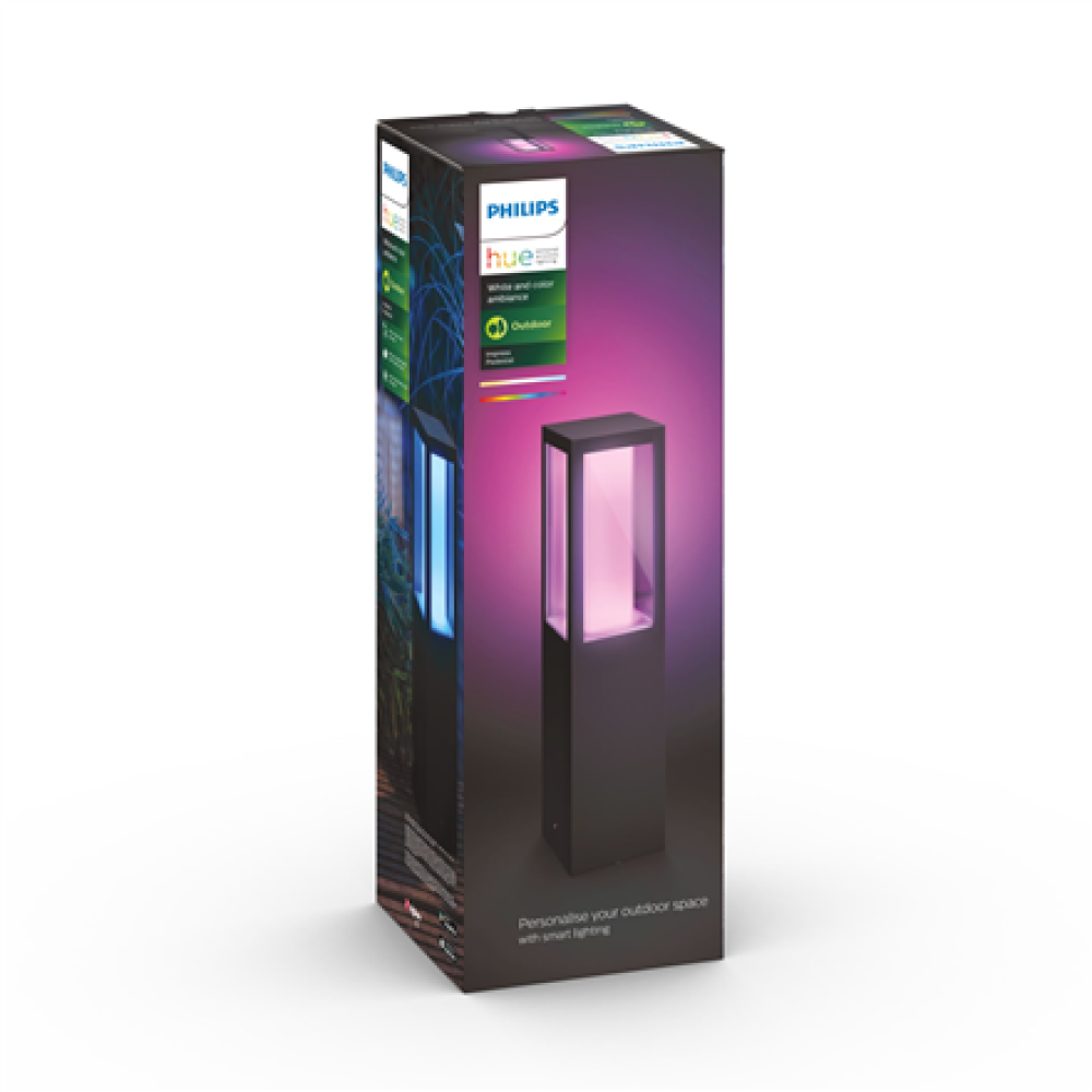 Philips Hue WCA Impress Outdoor Pedestal Lantern , 8 W , 2000-6500 Hue White Colour Ambiance