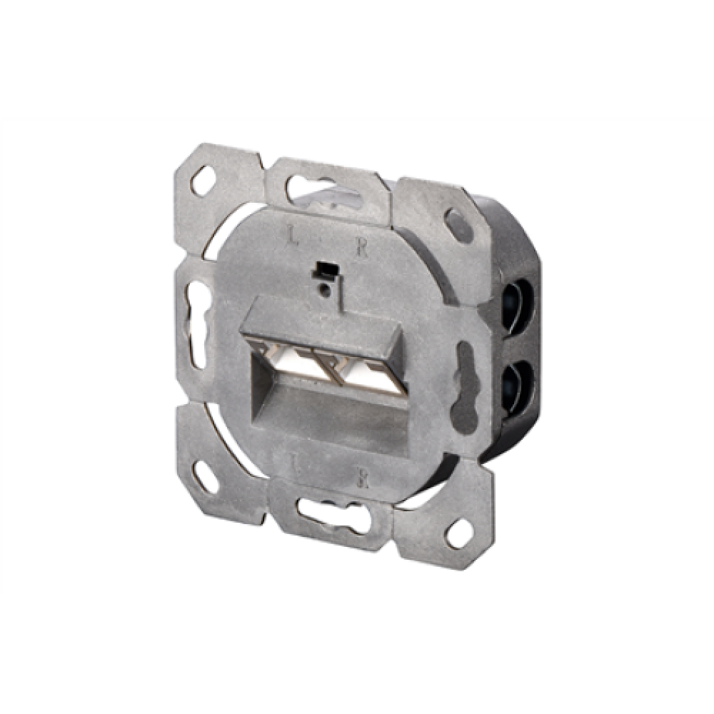 Digitus CAT 6A Class EA network outlet,shielded,2xRJ45,LSA pure white, flush mount, horizontal cable install. Digitus CAT 6A Class EA network outlet, shielded The CAT 6A network outlets from DIGITUS are design compatible with common switch programmes. It 
